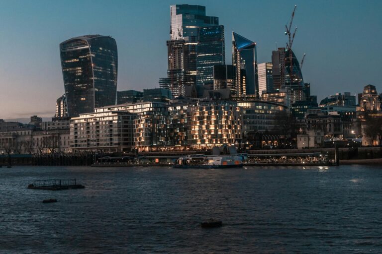 Skyscrapers in Canary Wharf in the concept of 'top services and amenities in Canary Wharf'.